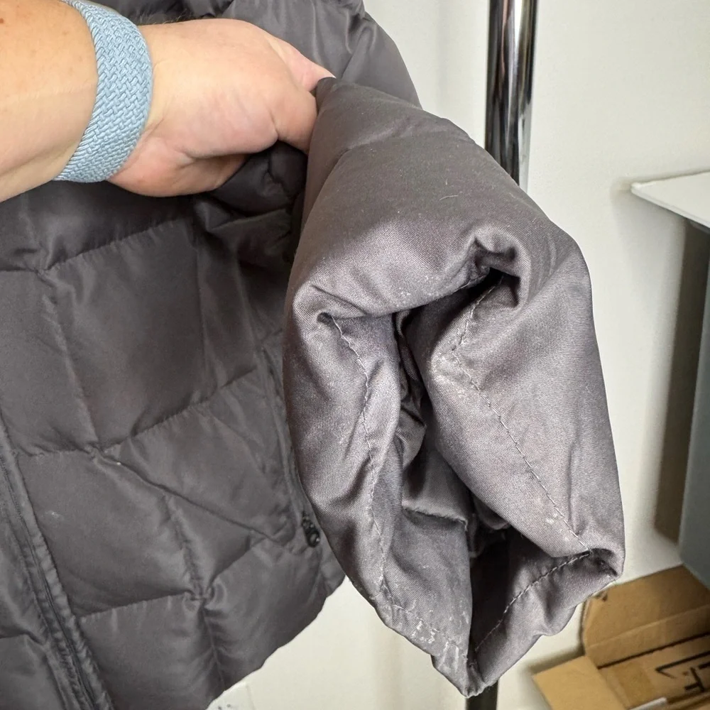 CALVIN KLEIN 1X Gray Winter Coat with attached hood